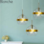 Suspension Led Boule Verre Design Luminaire Chambre