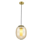 Suspension Led Bulle Verre Fumé Luminaire Chambre