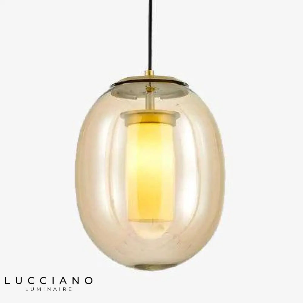 Suspension Led Bulle Verre Fumé Luminaire Chambre