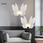 Suspension Led Butterfly Moderne Blanche Luminaire Chambre