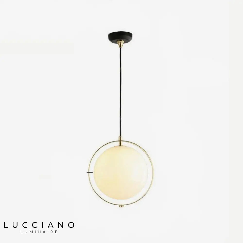 Suspension Led Cercle Doré Verre Luminaire Chambre