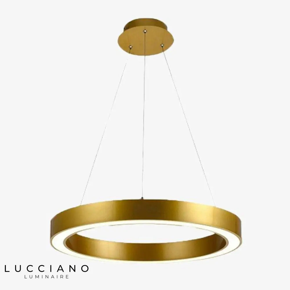 Suspension Led Cercle Métal Épais Luxury Luminaire Chambre