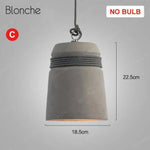 Suspension Led Ciment Et Corde Rustique C Luminaire Chambre