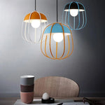 Suspension Led Citrouille Scandinave Colorée Luminaire Chambre