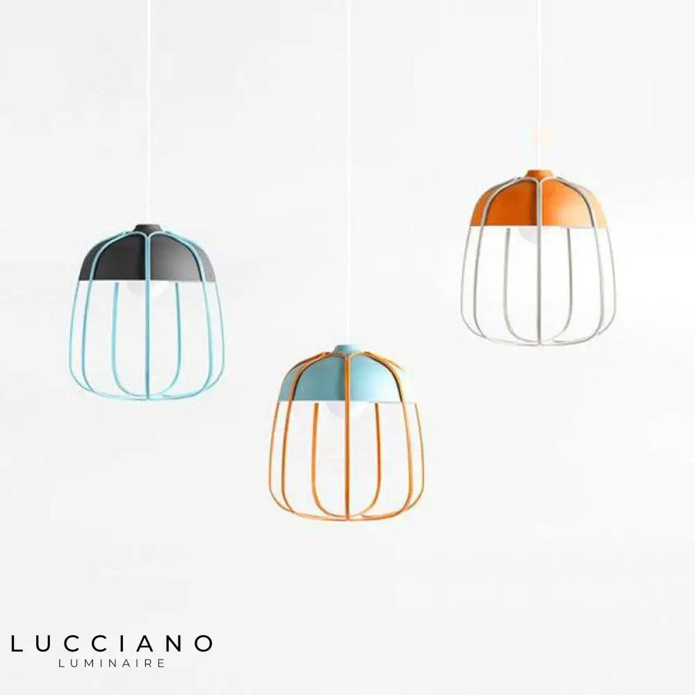 Suspension Led Citrouille Scandinave Colorée Luminaire Chambre