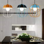 Suspension Led Citrouille Scandinave Colorée Luminaire Chambre