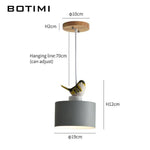 Suspension Led Colorée Avec Oiseau Botimi Luminaire Chambre