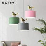 Suspension Led Colorée Avec Oiseau Botimi Luminaire Chambre