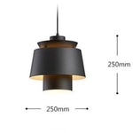 Suspension Led Colorée En Métal Noir Luminaire Chambre