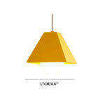 Suspension Led Colorée Triangulaire Jaune Luminaire Chambre