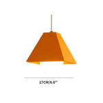 Suspension Led Colorée Triangulaire Orange Luminaire Chambre