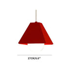 Suspension Led Colorée Triangulaire Rouge Luminaire Chambre