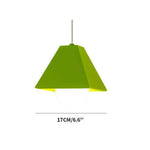 Suspension Led Colorée Triangulaire Vert Luminaire Chambre