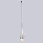 Suspension Led Cone Long Tube Argenté / Froide Luminaire Chambre