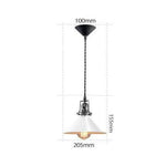 Suspension Led Conique Métal Edison B Luminaire Chambre