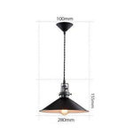 Suspension Led Conique Métal Edison C Luminaire Chambre