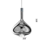 Suspension Led Conique Verre Créative Gris Luminaire Chambre