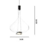 Suspension Led Conique Verre Créative Transparent Luminaire Chambre