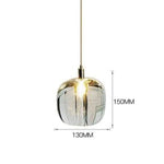 Suspension Led Créative Abat-Jour Verre 1 Lampe - Transparent Luminaire Chambre