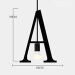 Suspension Led Créative Lettres Métal A Luminaire Chambre