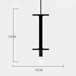 Suspension Led Créative Lettres Métal I Luminaire Chambre