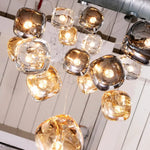 Suspension Led Cristal Coloré Lua Luminaire Chambre