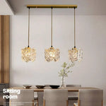 Suspension Led Cristal Luxe Luminaire Chambre