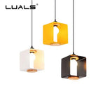 Suspension Led Cube Coloré Moderne Luminaire Chambre