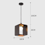 Suspension Led Cube Coloré Moderne Luminaire Chambre