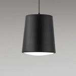 Suspension Led Cylindre Aluminium Coloré Noir Luminaire Chambre