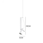 Suspension Led Cylindre Métal Industriel Blanc / B Luminaire Chambre