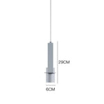 Suspension Led Cylindre Métal Industriel Gris / A Luminaire Chambre