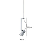 Suspension Led Cylindre Métal Industriel Gris / B Luminaire Chambre