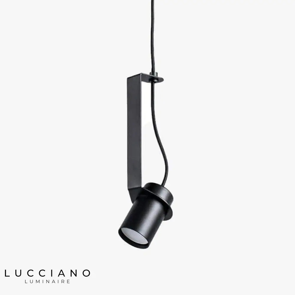 Suspension Led Cylindre Métal Industriel Noir / B Luminaire Chambre