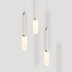 Suspension Led Cylindres Blanc Vintage Luminaire Cuivre