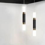 Suspension Led Cylindrique Métal Bar Luminaire Chambre