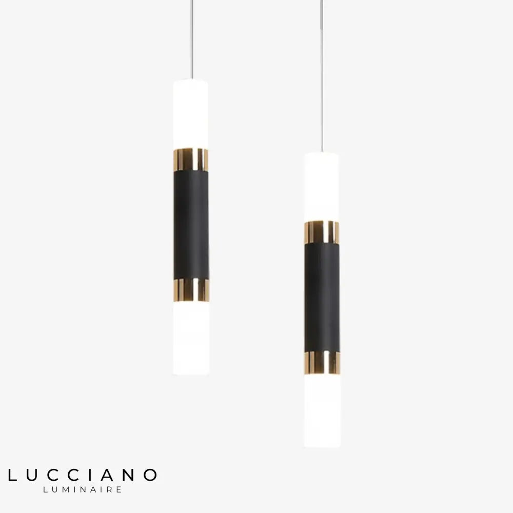 Suspension Led Cylindrique Métal Bar Luminaire Chambre