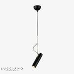 Suspension Led Cylindrique Métal Indoor Noir Luminaire Chambre