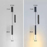 Suspension Led Cylindrique Métal Noir C / Froide Luminaire Chambre