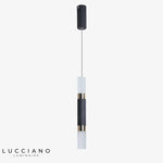 Suspension Led Cylindrique Métal Noir Luminaire Chambre