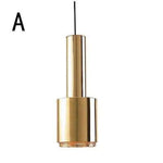 Suspension Led Cylindrique Métallique A / Doré Luminaire Doré