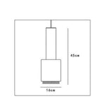 Suspension Led Cylindrique Métallique Luminaire Doré