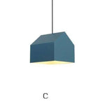 Suspension Led Design Abat-Jour Coloré Bleu / C Luminaire Chambre