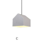 Suspension Led Design Abat-Jour Coloré Gris / C Luminaire Chambre