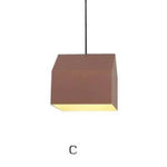 Suspension Led Design Abat-Jour Coloré Marron / C Luminaire Chambre