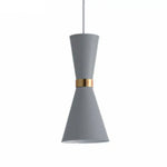 Suspension Led Design Aluminium Funnel Gris Luminaire Chambre