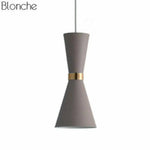 Suspension Led Design Aluminium Funnel Marron Luminaire Chambre