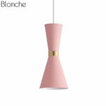 Suspension Led Design Aluminium Funnel Rose Luminaire Chambre