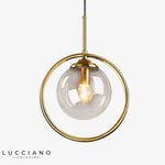 Suspension Led Design Boule Verre Fumé A Luminaire Chambre