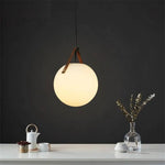 Suspension Led Design Boule Verre Luminaire Cuivre